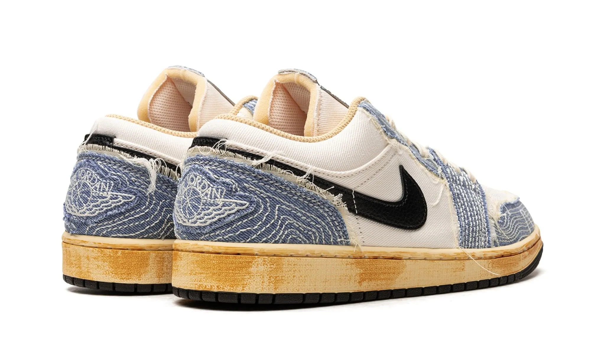 Stone Gray Queen Fit Air Jordan 1 Low SE Sashiko Denim