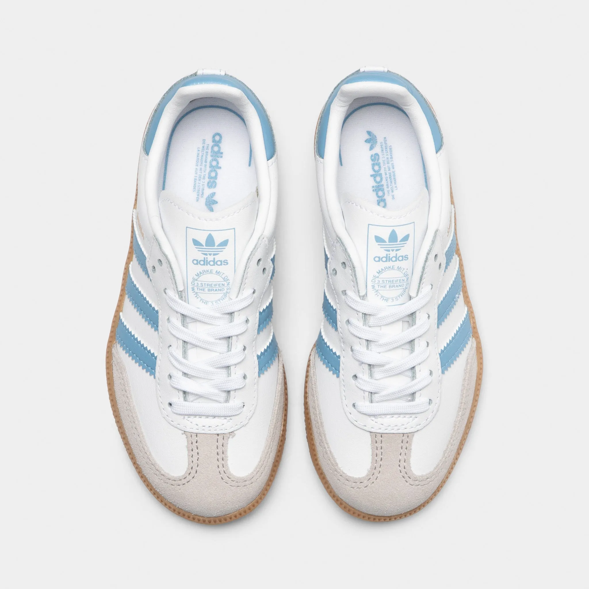 Slim Line adidas Children's Samba OG White / Ash Blue - Gum