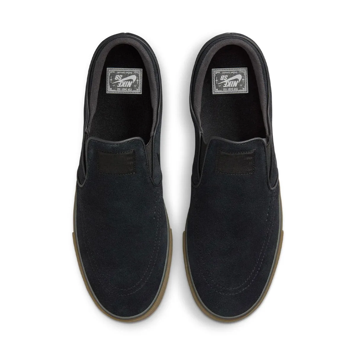 Nike SB - Janoski  Slip On Shoes Black/Gum Easy Clean City Hike