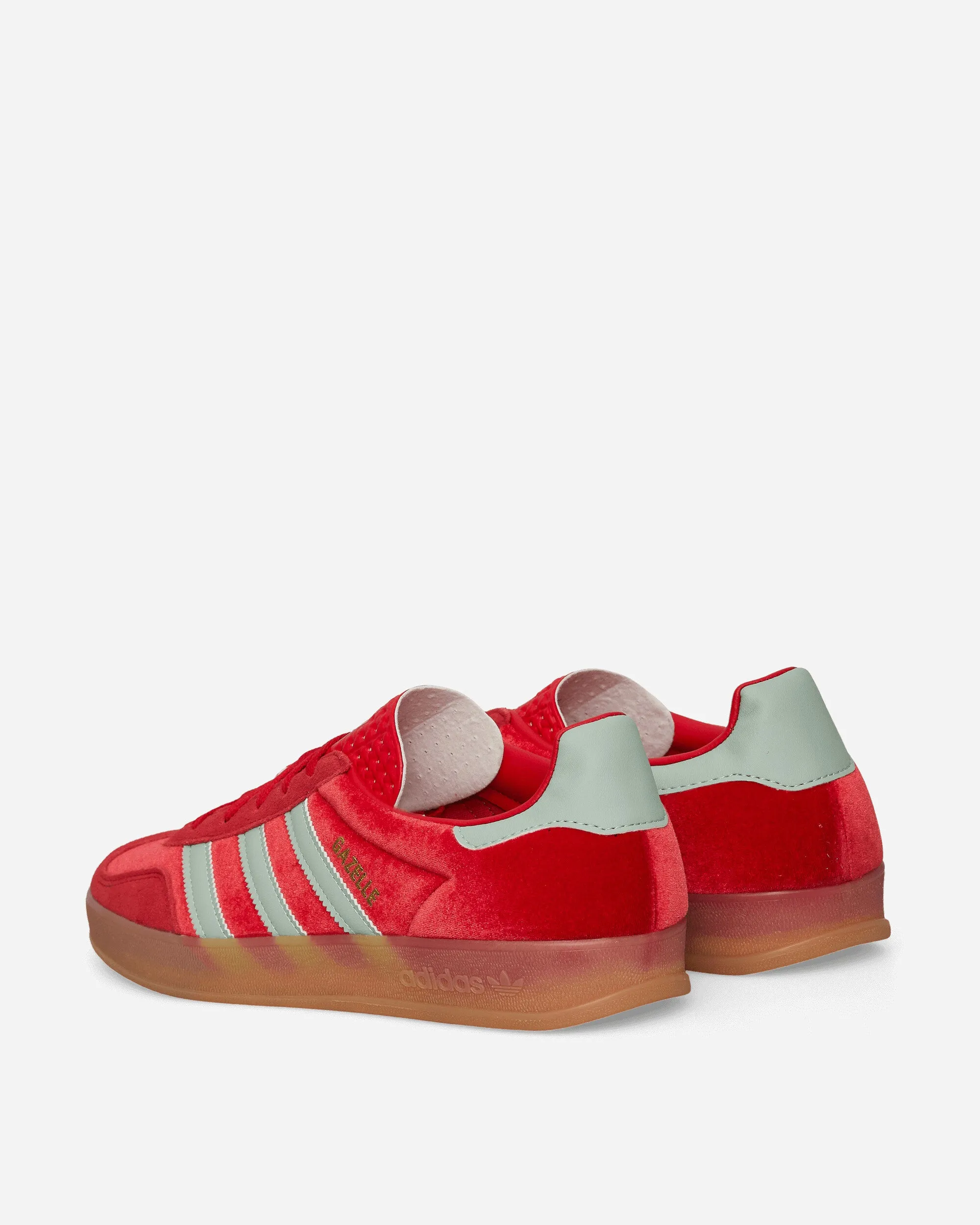 Beach Vibe Winter Warm Women's Gazelle Indoor Sneakers Better Scarlet / Hazy Green