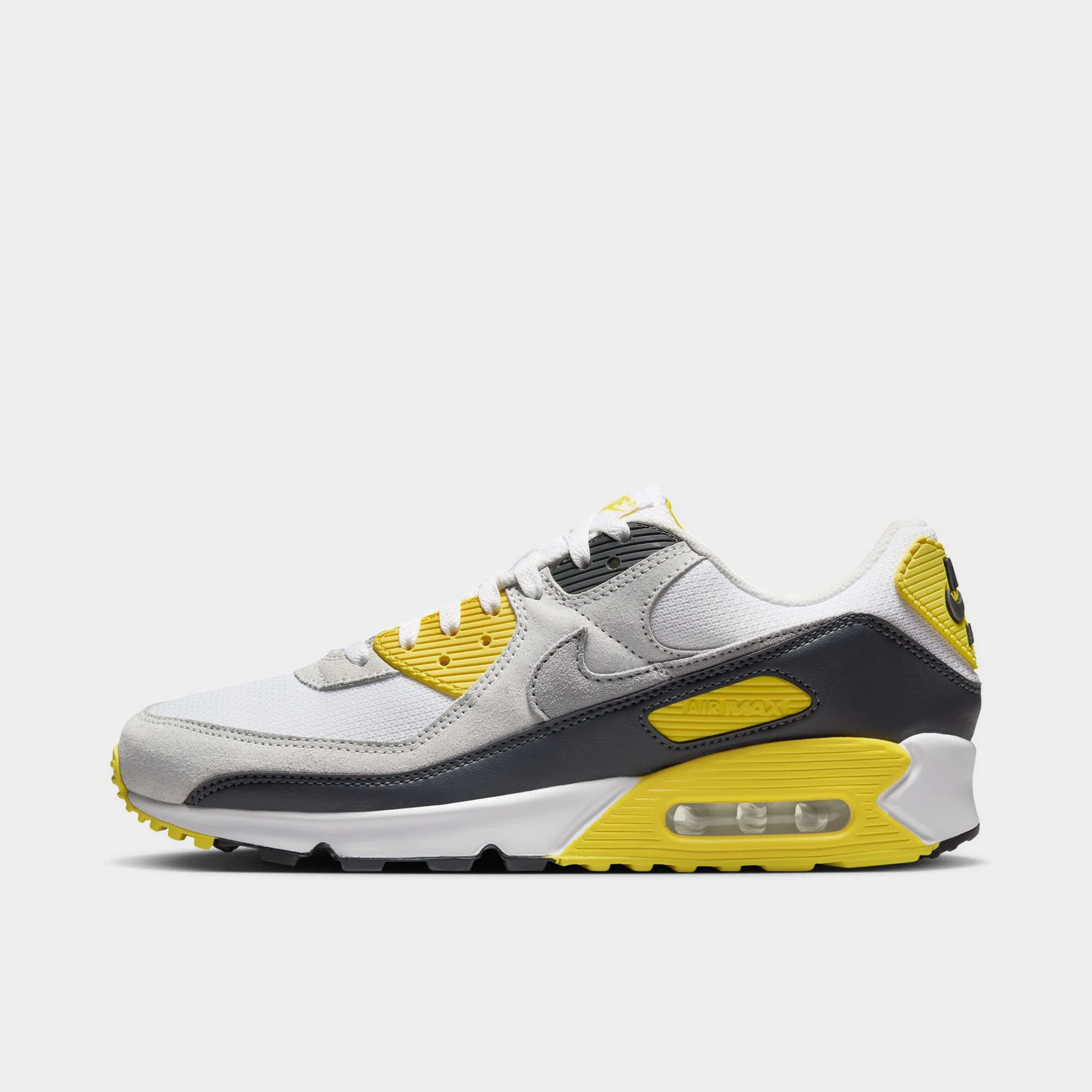 Nike Air Max 90 White / Light Smoke Grey - Lightening Premium Quality Treaded Sole