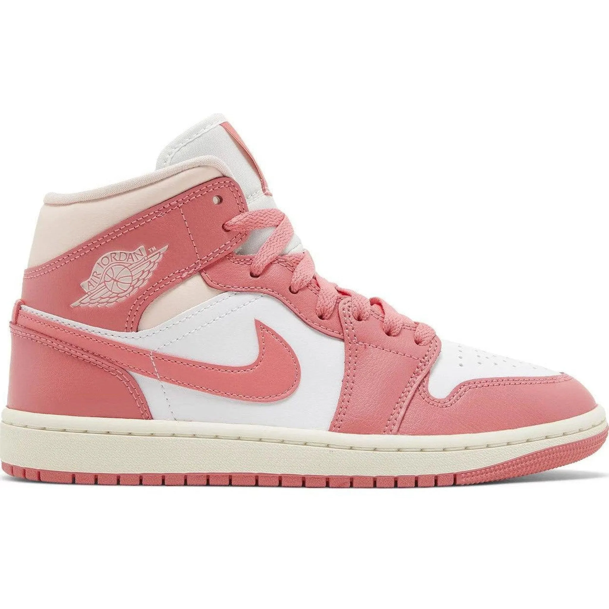 Jordan 1 Mid Strawberries and Cream (Women's) Airy Fit Durable Wear