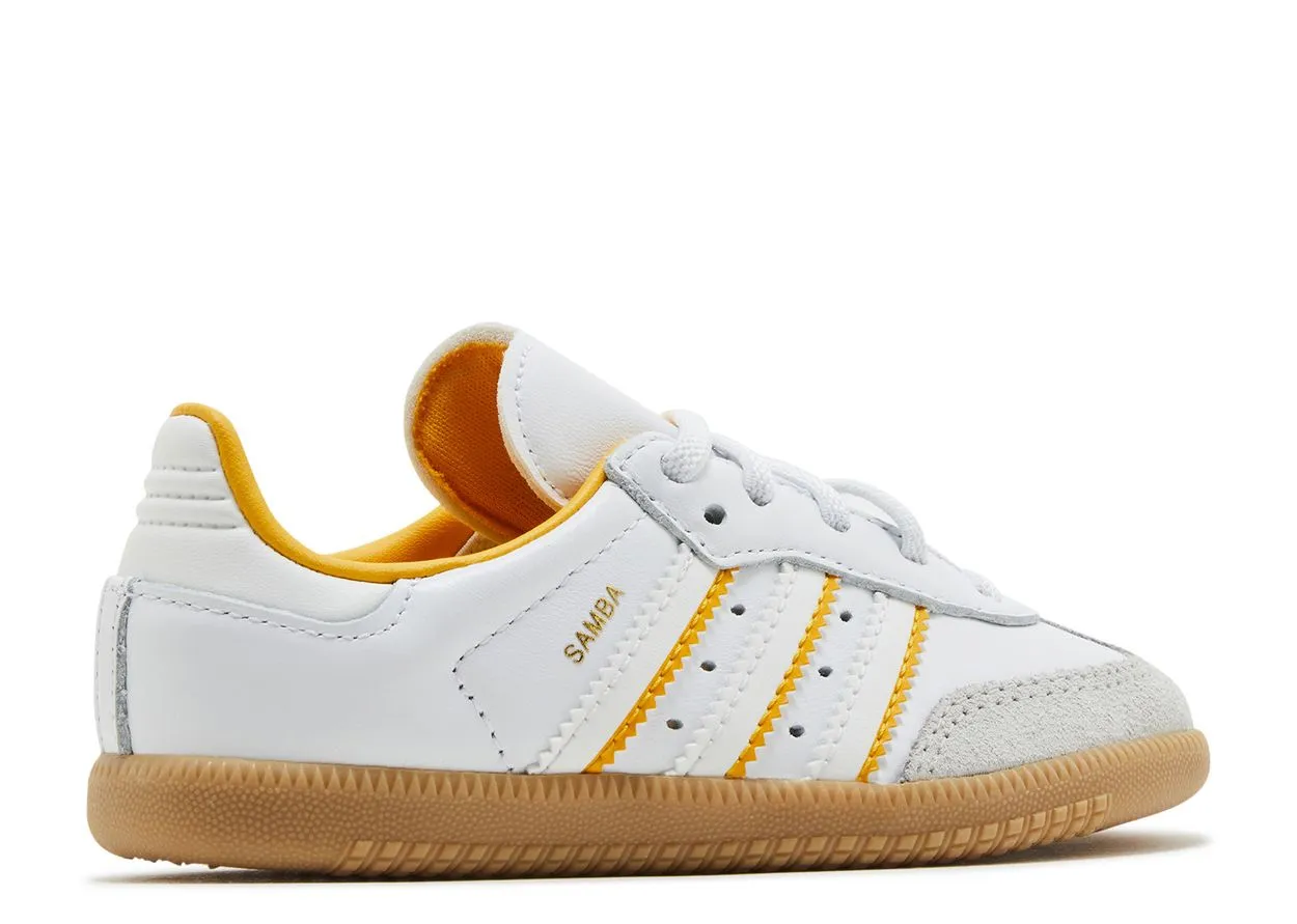 Smooth Move Zip Design Adidas Samba OG Crystal White Cloud White Crew Yellow (TD)