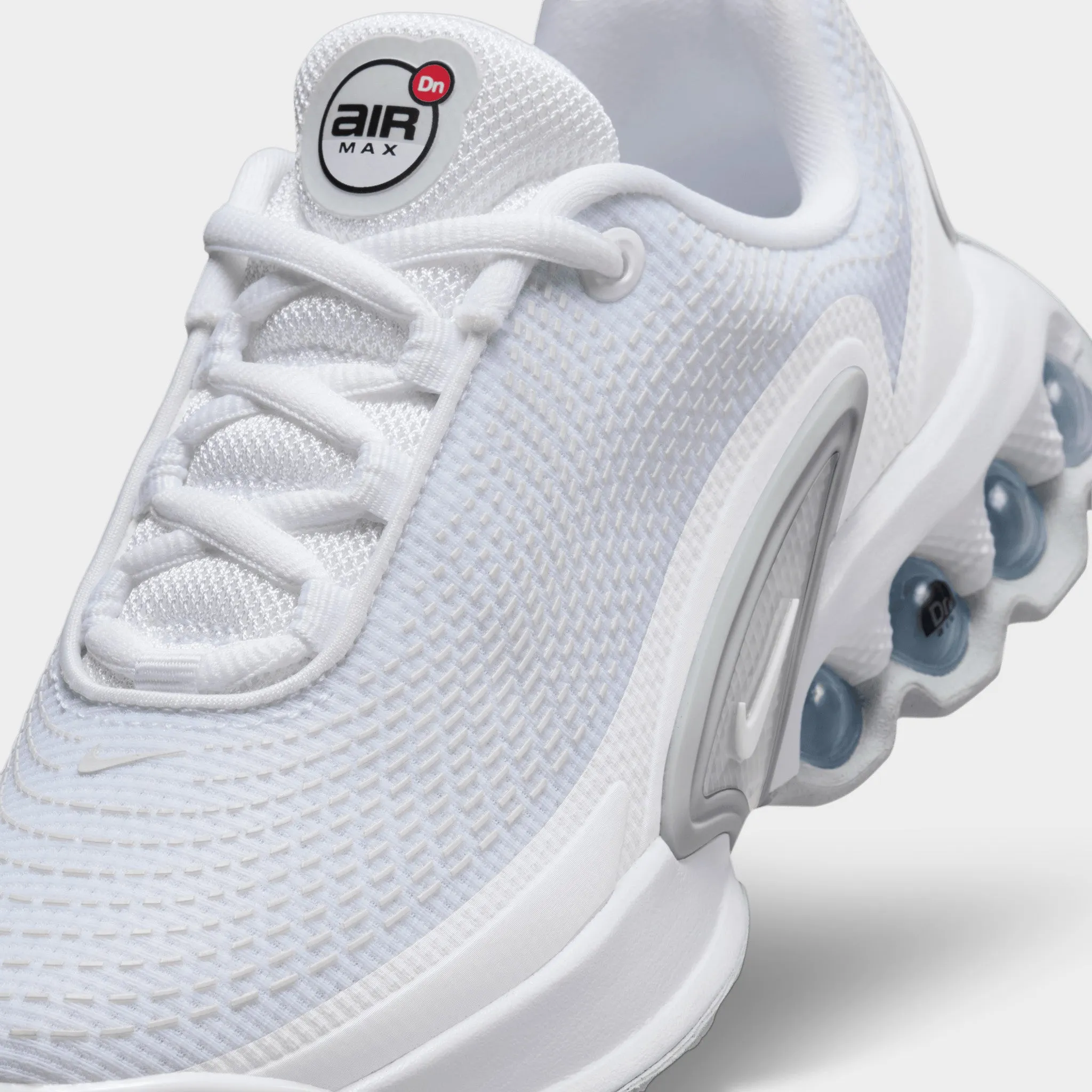 Nike Air Max DN GS White / White - Metallic Silver Comfort Cushion Stretchable Upper