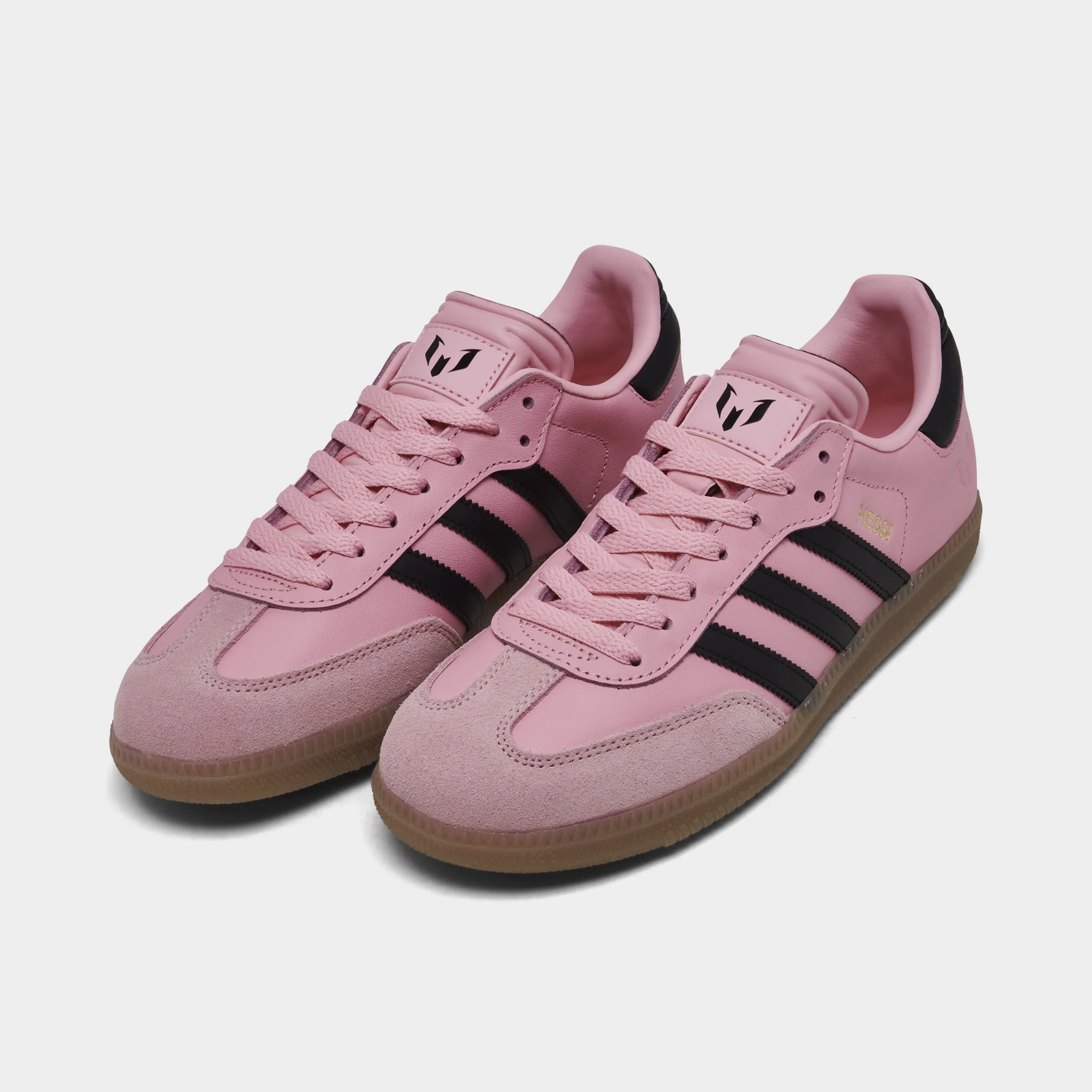 adidas Juniors' Samba Messi Light Pink / Core Black - Gum Heart Glow Easy To Clean