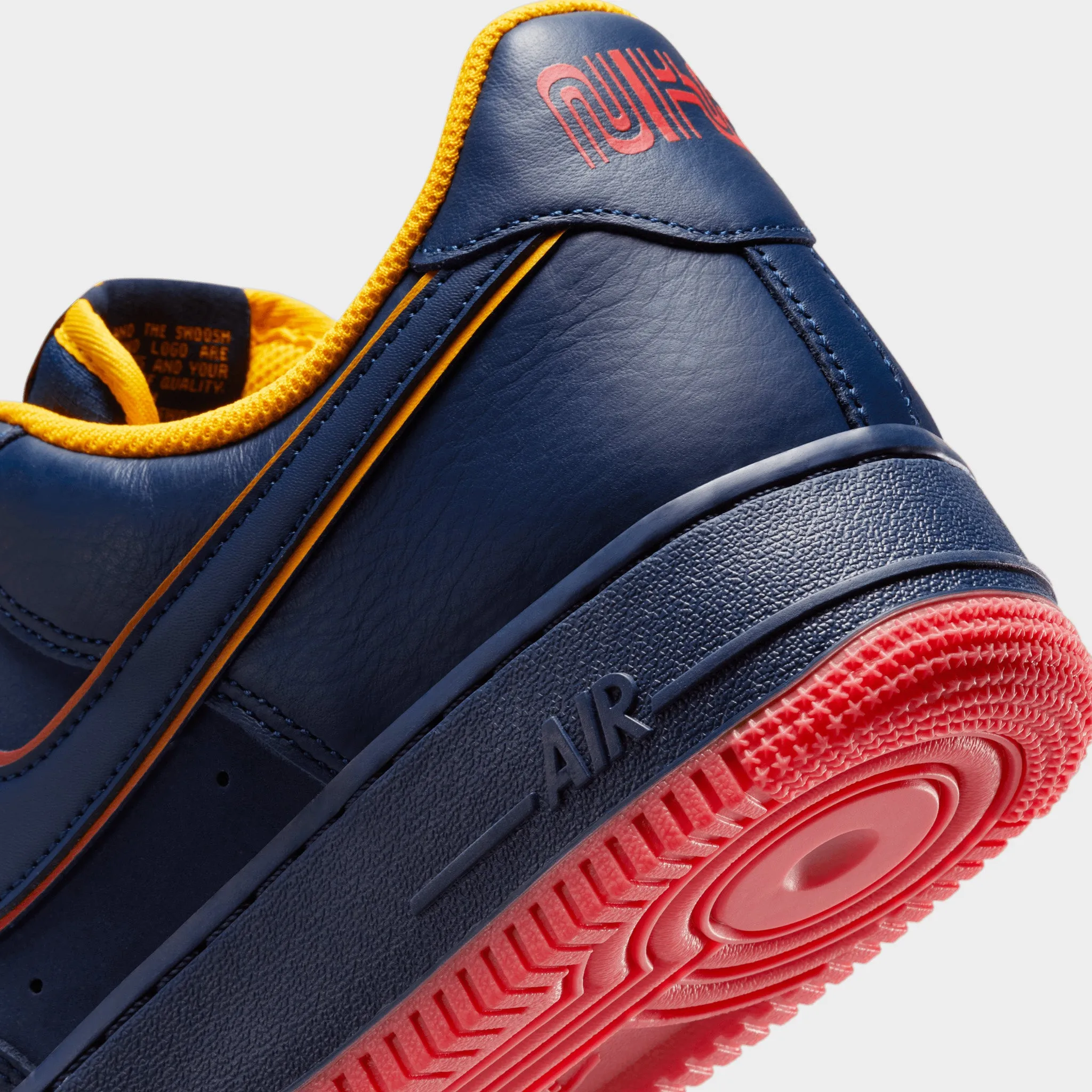 Minimal Touch Nike Air Force 1 '07 LV8 Midnight Navy / Blue Void - Lt Crimson