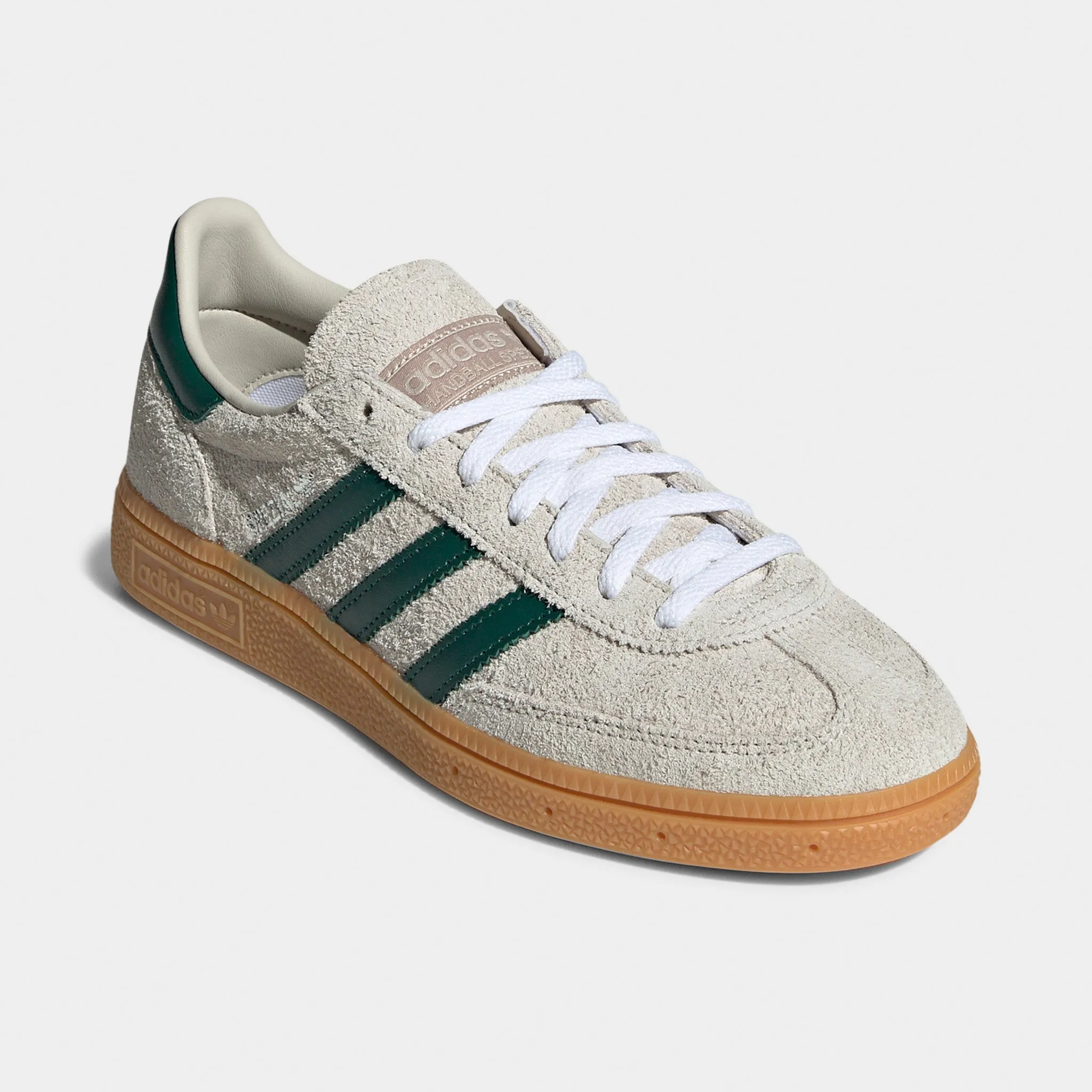 adidas Originals Women's Handball Spezial Light Brown / Green Rich Glow Impact Resistance