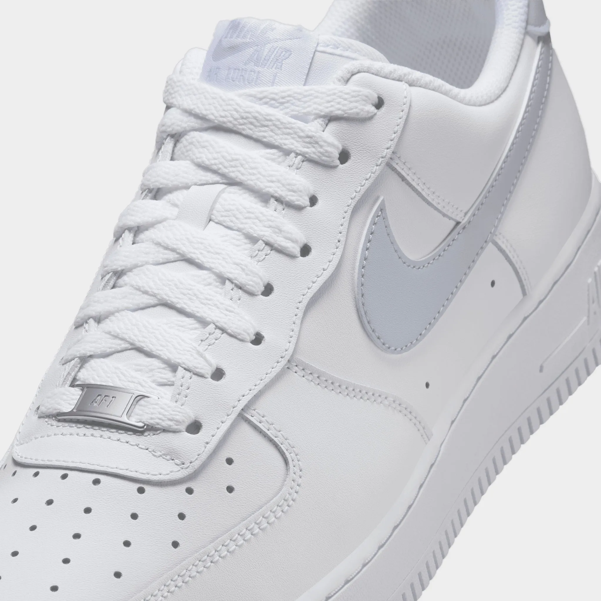 Nike Air Force 1 White / Grey / White Breathable Fit Strong Stitch