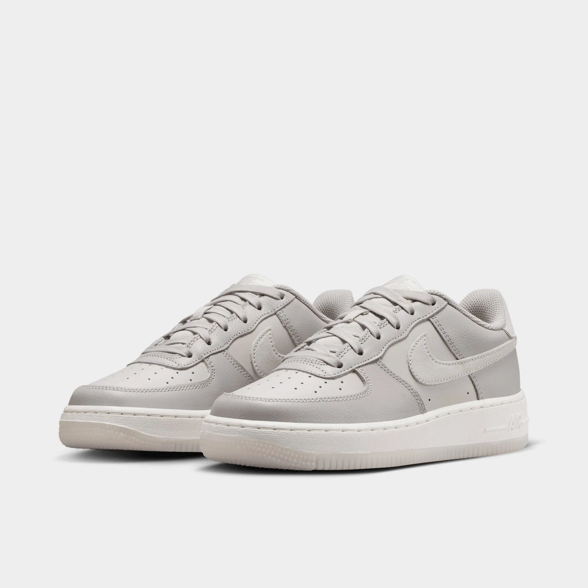 Outdoor Leisure Metal Pop Nike Air Force 1 LV8 GS Light Bone / Summit White - Light Iron Ore