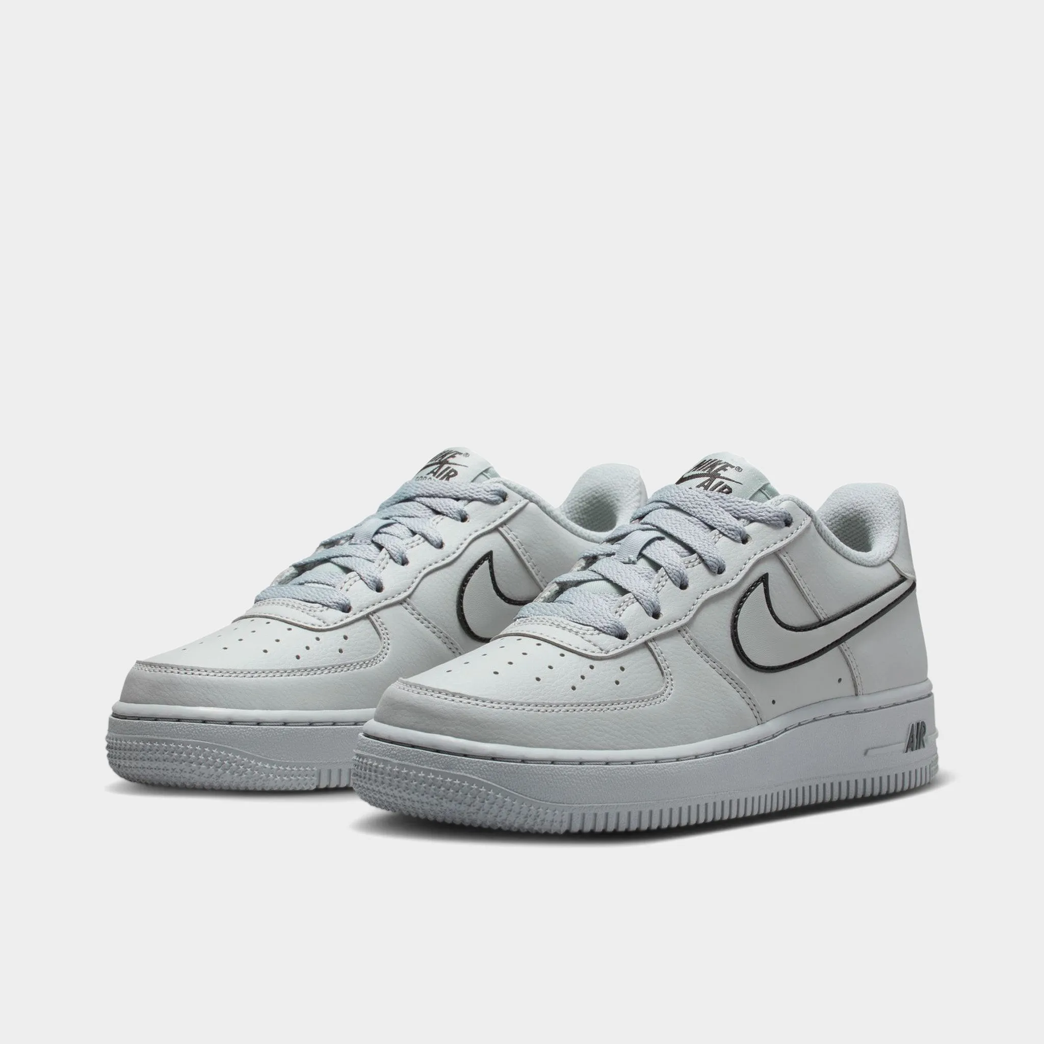 Nike Air Force 1 GS Light Smoke Grey / Black Sleek Style