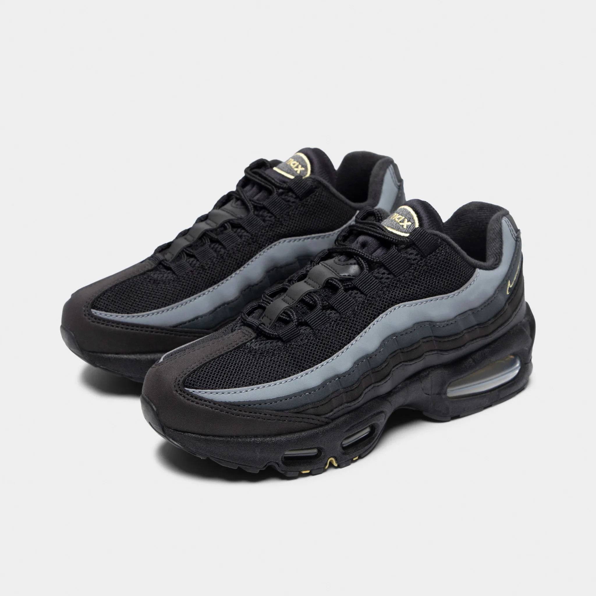 Nike Air Max 95 GS Black / Buff Gold - Anthrachite All Matching Slim Design