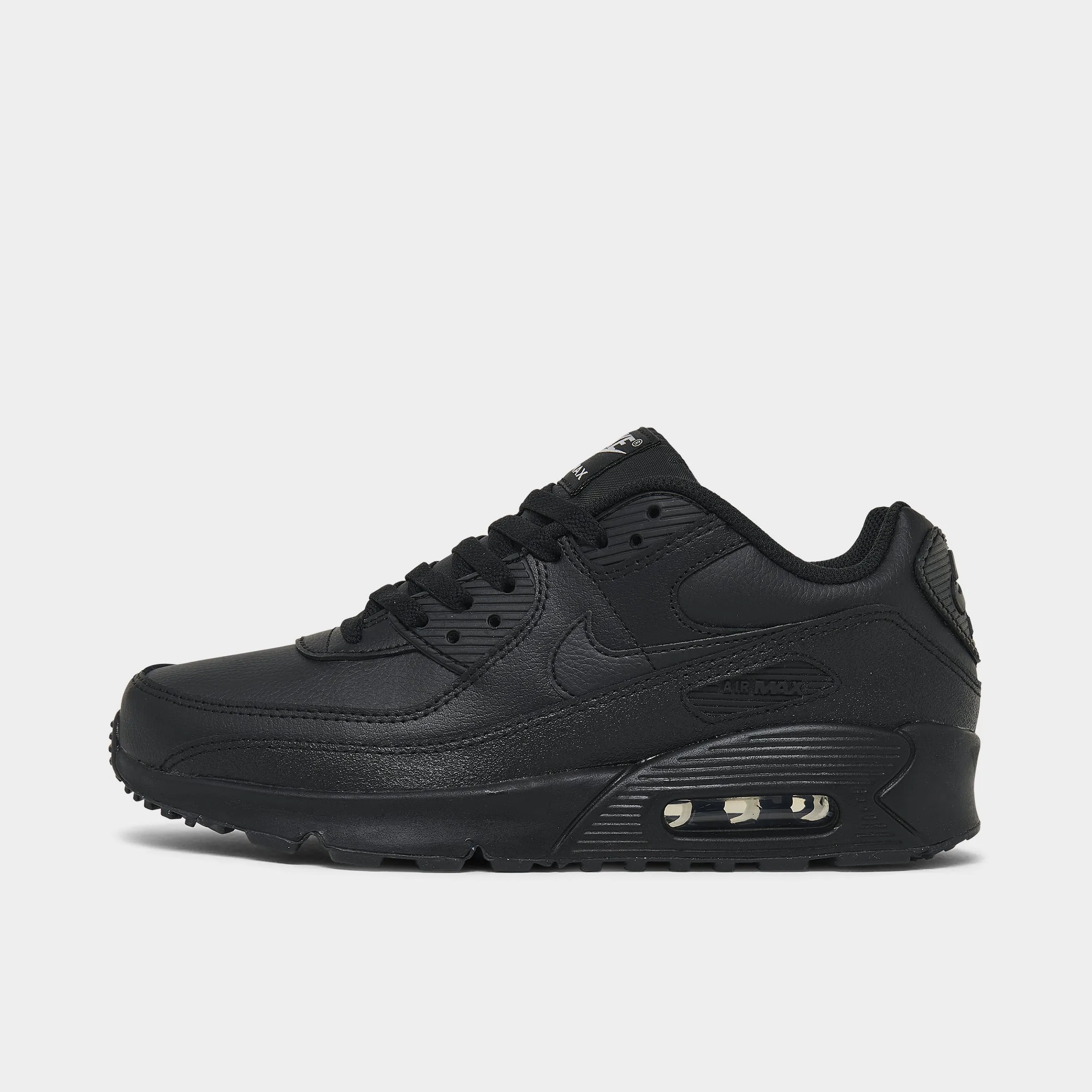 Wide toe box Nike Air Max 90 LTR GS Black / Black - White
