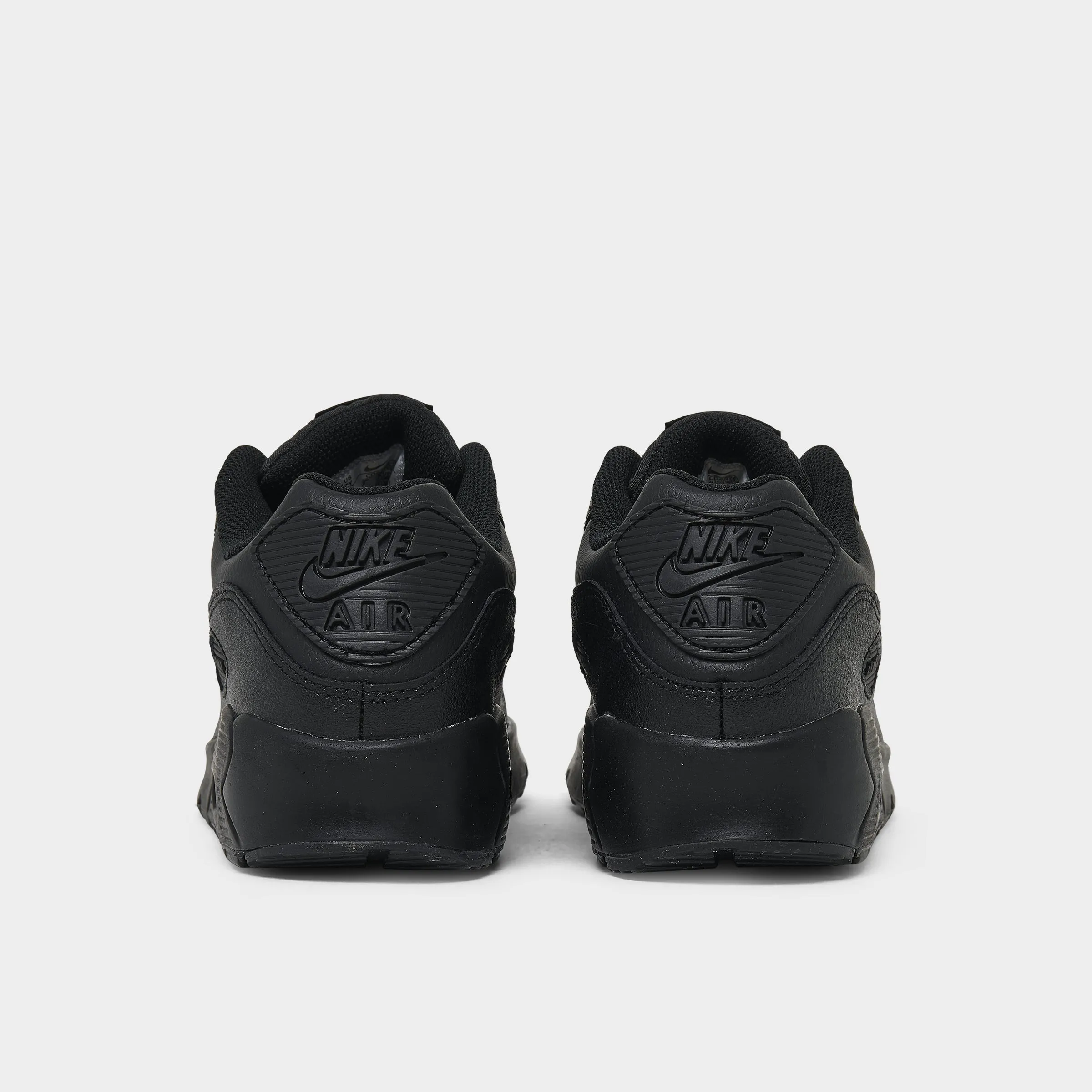 No Lace Nike Air Max 90 LTR GS Black / Black - White