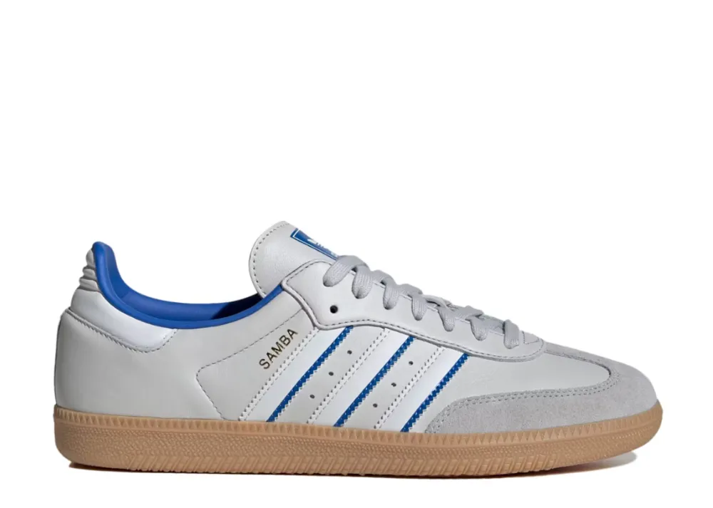 Water Safe Adidas Samba OG Grey One Blue