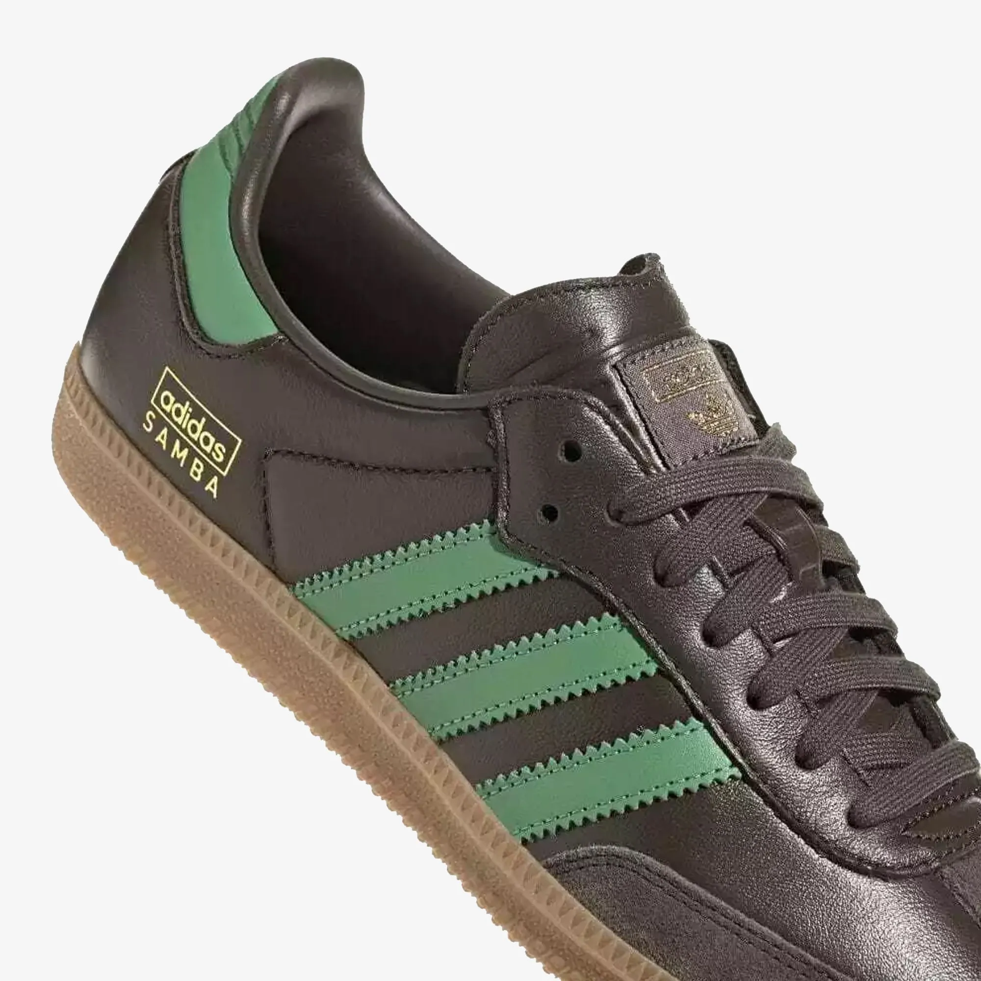 ADIDAS ORIGINALS | SAMBA OG { SHADOW OLIVE/PRELOVED GREEN/GUM Snack Run Quiet Walk