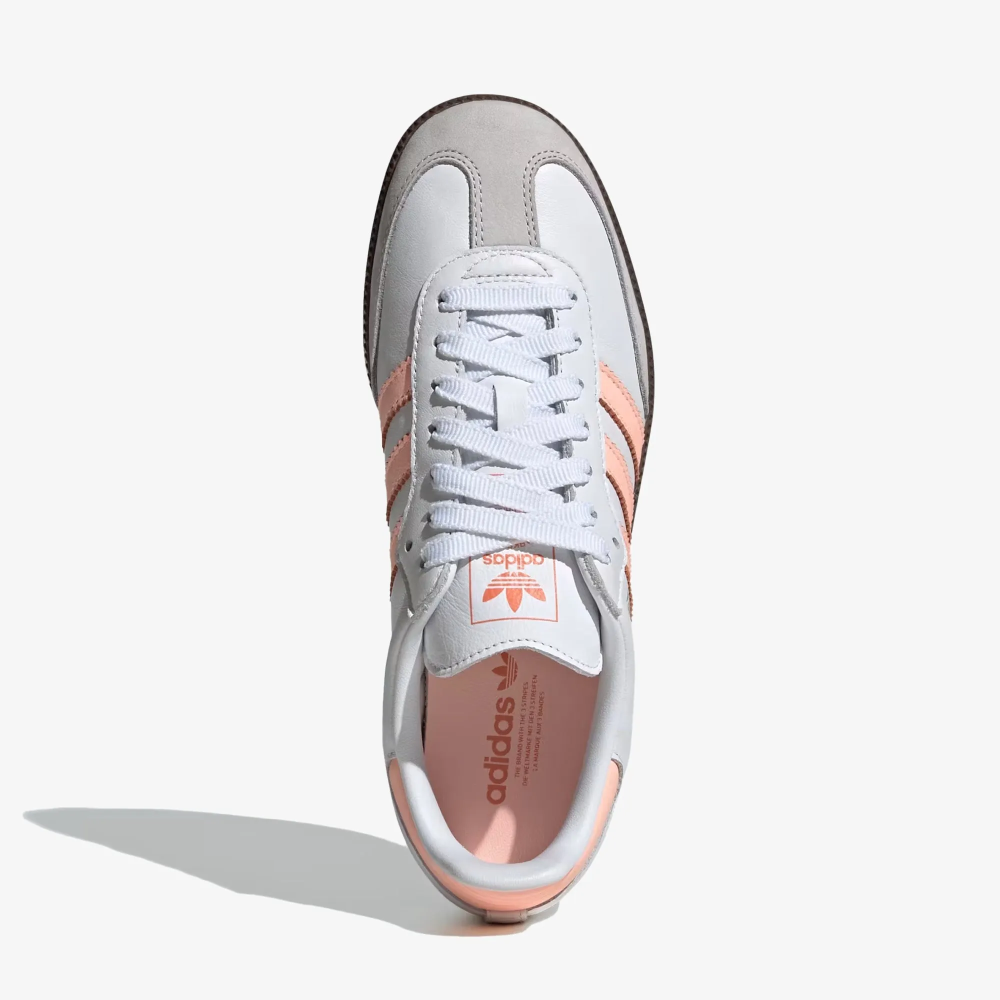 Sand Step ADIDAS ORIGINALS | SAMBA OG { CLOUD WHITE/CLEAR ORANGE/SEMI CORAL